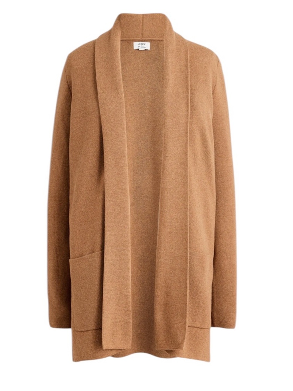 J. CREW Factory Chelsea Sweater Blazer Open Cardigan Size Medium in Camel - Picture 4 of 12